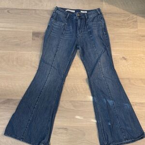 Women's Pilcro Blue Flared Jeans
